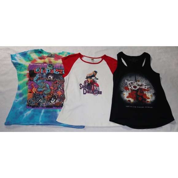 Concert Tees Tops - Social Distortion My Chemical Romance Lollapalooza